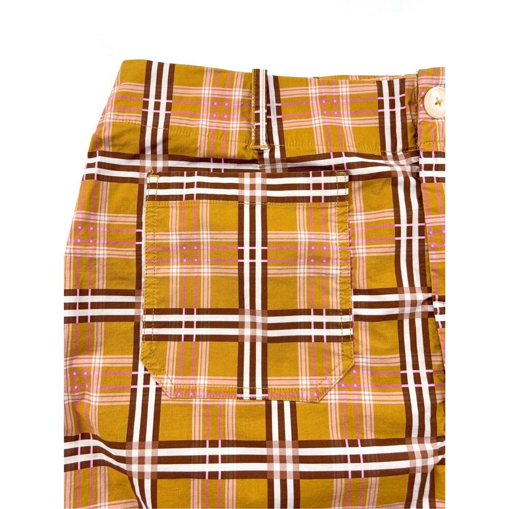 Anthropologie Maeve The Colette Mini Skirt in Yellow Plaid Size XL - Picture 5 of 12